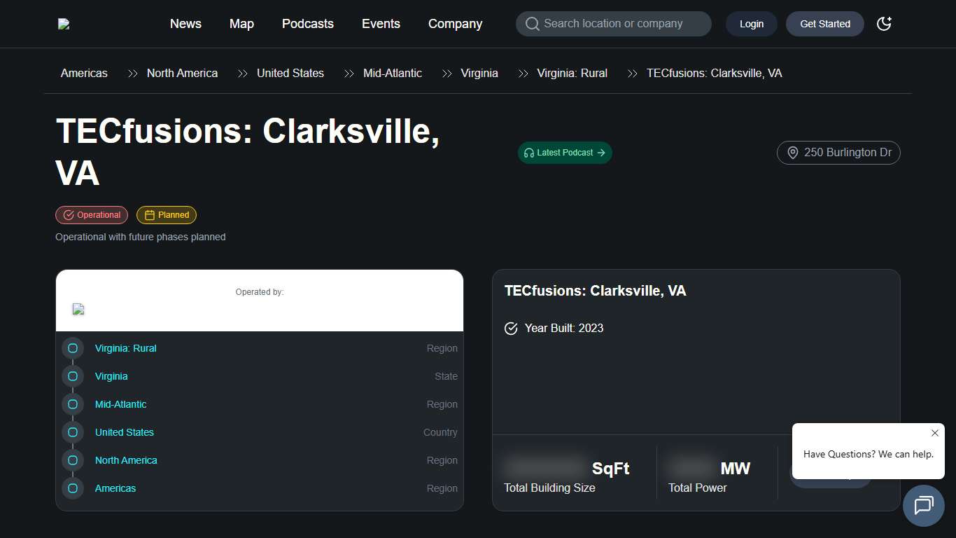 TECfusions: Clarksville, VA Data Center